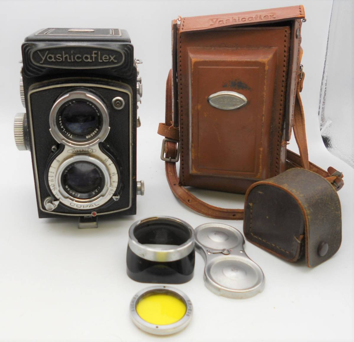 ☆YashicaFlex 二眼レフカメラ ケース付き「動作確認済み」 39726H☆二眼レフカメラ ヤシカ YASHICA yashicaflex COPAL 80mm F3.5