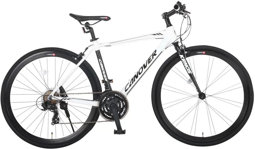  CANOVER クロスバイク 700c 自転車 CAC-028-CC KRNOS ホワイト 軽量アルミフレーム シマノ21段変速 ディープリム 33993(Lサイズ以上)｜売買されたオークション情報、yahooの商品情報をアーカイブ公開 - Lサイズ以上