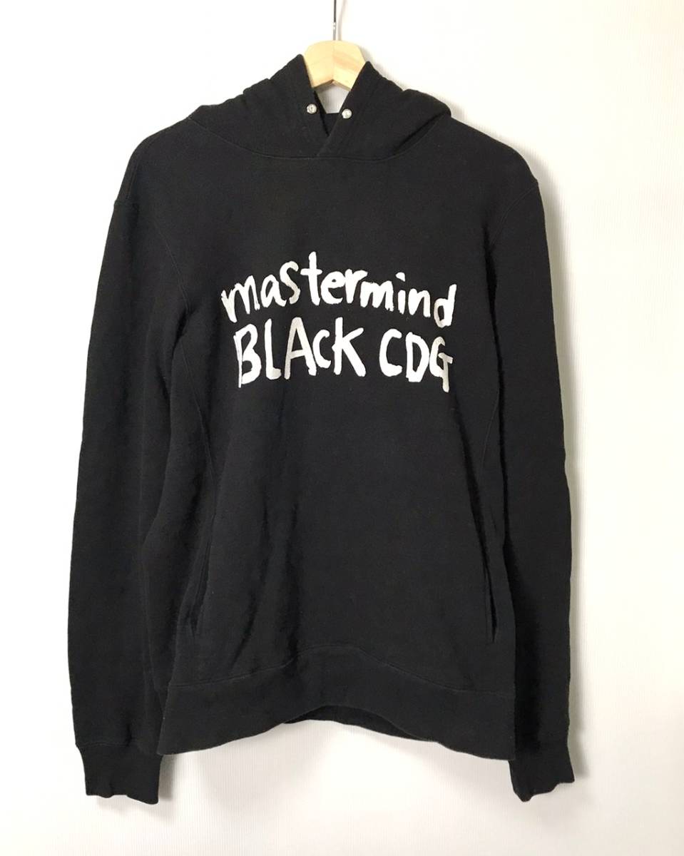 【H】希少レア！◆正規品◆MASTERMIND BLACK COMME des GARCONS BMC2-SW03 マスターマインド ブラック コムデギャルソン パーカー 黒 L