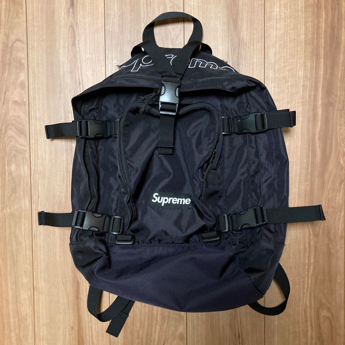 シュプリーム バックパック ブラック 19aw Supreme Backpack リュック