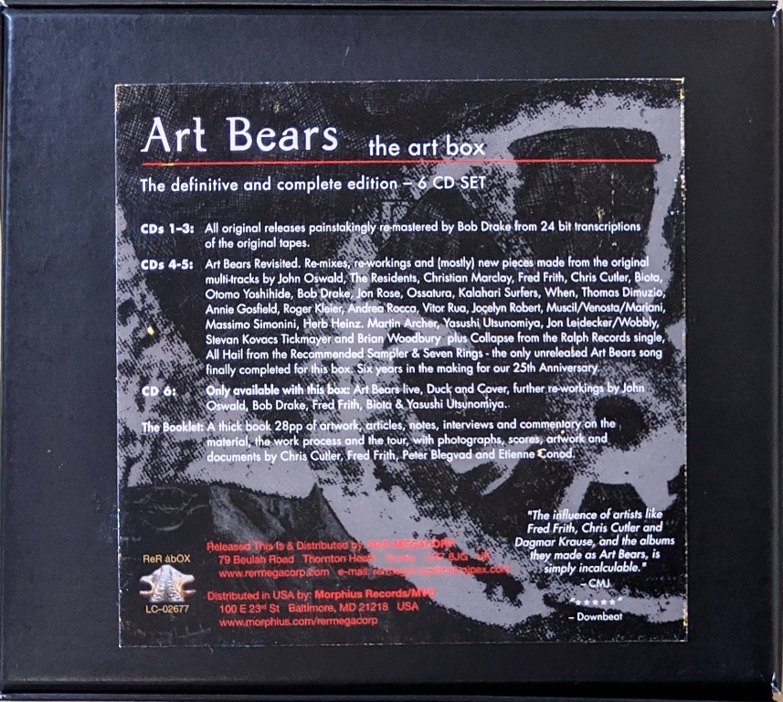 Art The Box Bears – Bears: - ⁄ | Vinyl CDs by アート・ベアーズ