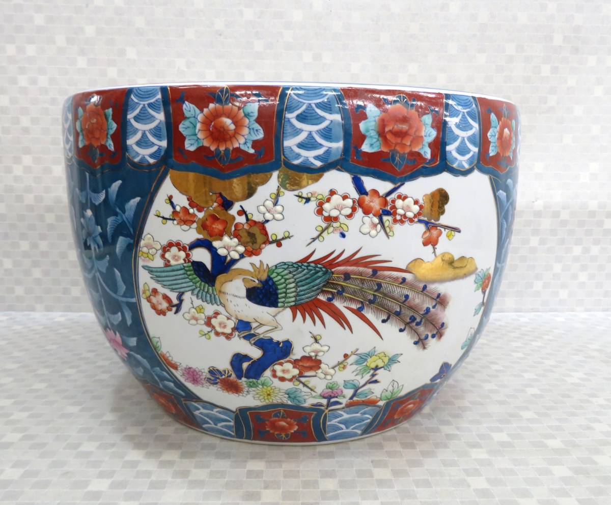 有田焼 古許窯 菊水作 飾壺 骨董品 花瓶 壺 花入 壷 飾