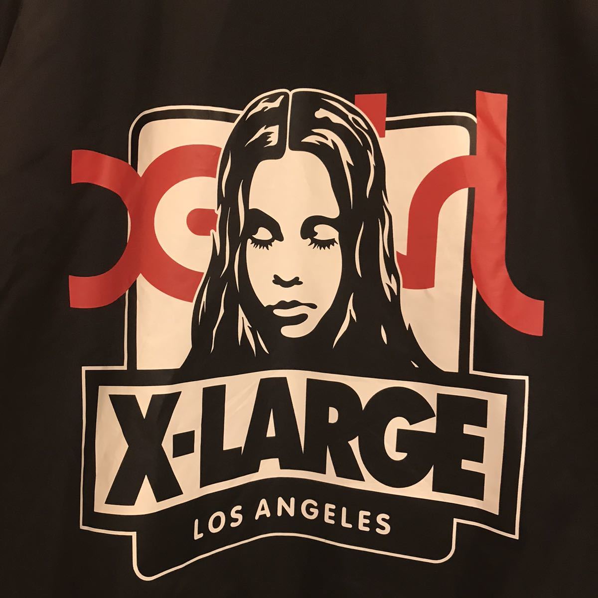 美品 x-large x-girl コーチジャケット ブラック Mサイズ エクストラ 