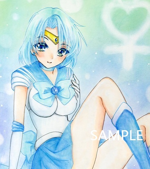 セーラーマーキュリー ◇ 水野亜美 同人手描きイラスト セーラー
