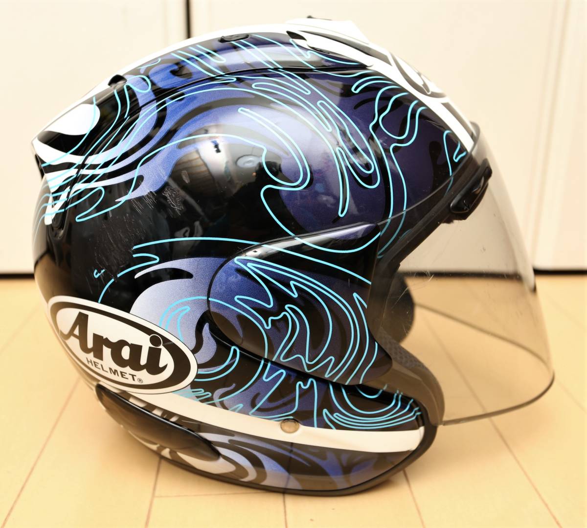 Arai アライ ジェットヘルメット SZ-RAM3 RIPTIDE ブルー size61-62 傷