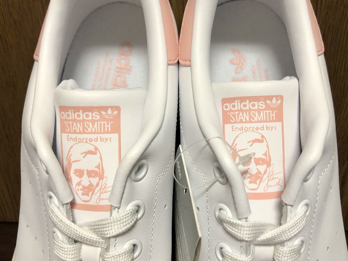 17年製 ADIDAS ORIGINALS STAN SMITH アディダス オリジナルス スタンスミス【AC7158】ホワイト レザー ピンクWHITE LEATHER PINK 白 US10