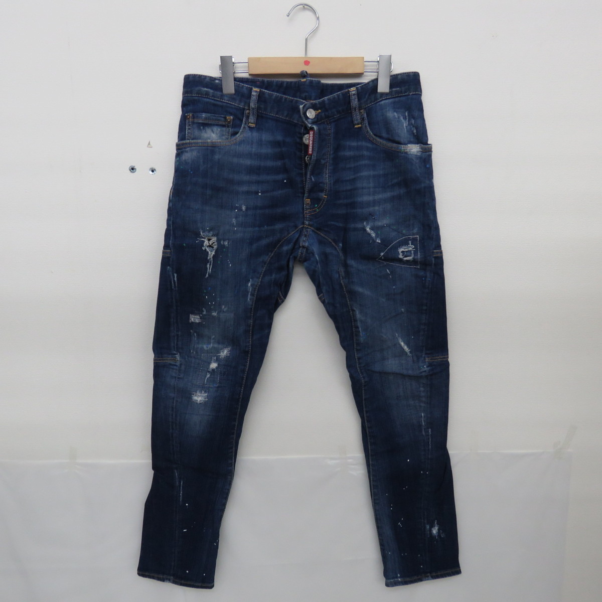 中古品】Dsquared2 ディースクエアード 立体ダメージ加工デニムパンツ 