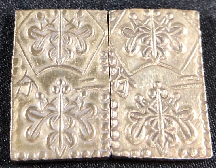 ☆未選別☆ 日本古銭 古金 二分金 量目6.0g 光次 2点 okoy975193-102