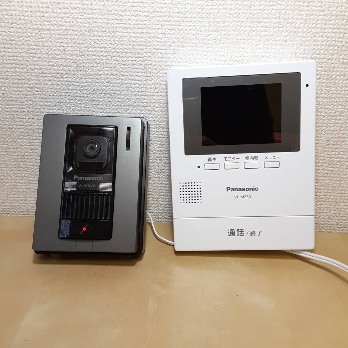 Panasonic パナソニック ドアホン VL-MZ-30 玄関子機VL-V522L 完動使用