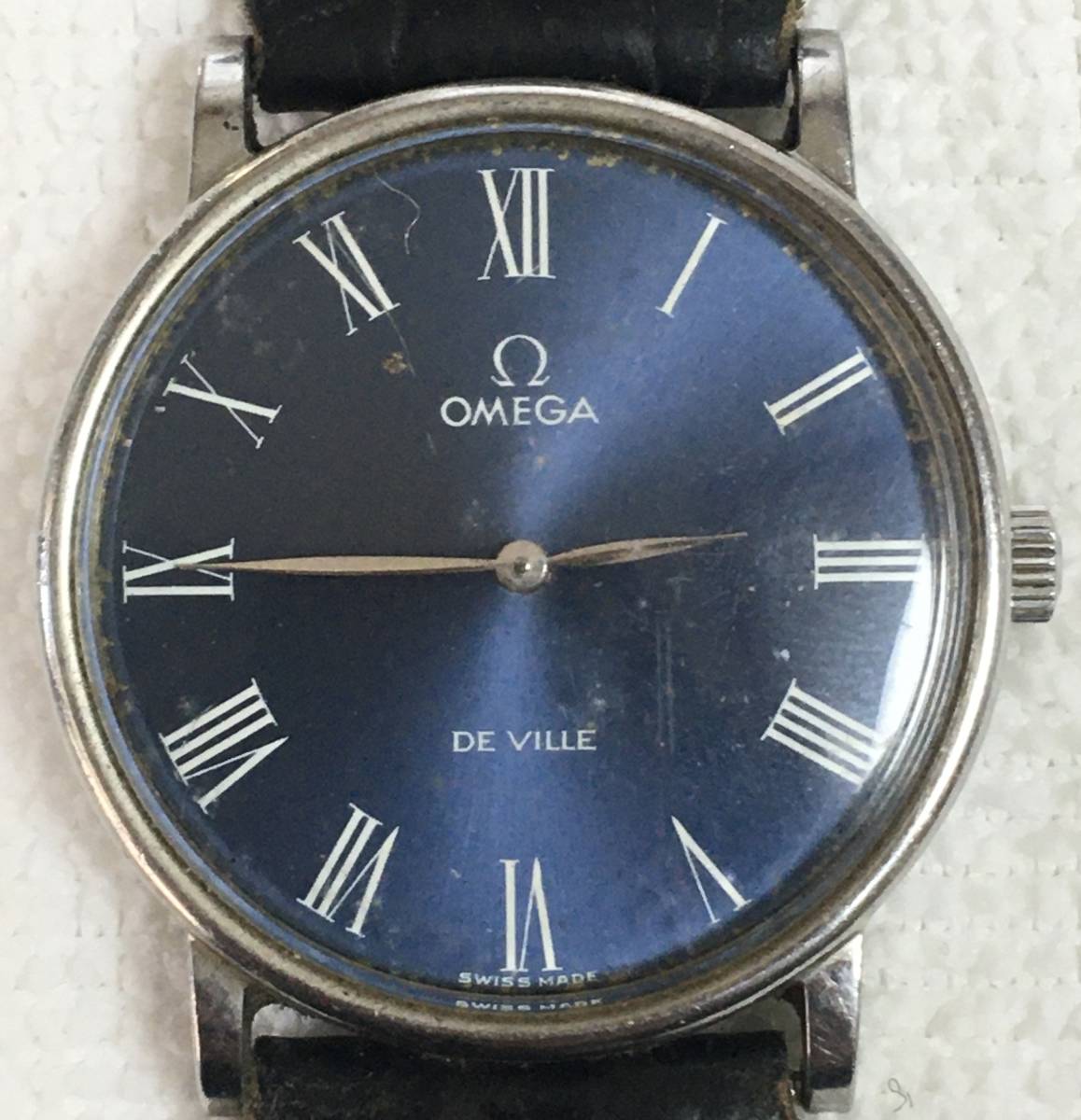 OMEGA オメガ デビル メンズ ウォッチ 手巻き 青文字盤 不動品 【公式