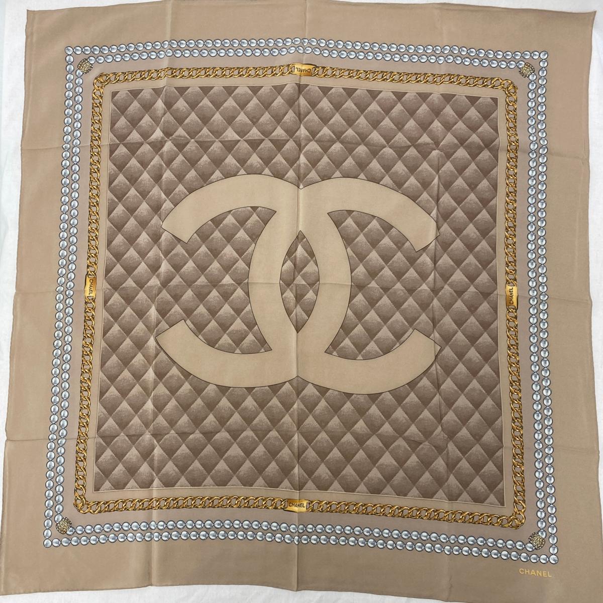 CHANEL シャネル ココマーク スカーフ - シルク ロゴ CHANELシャネル 