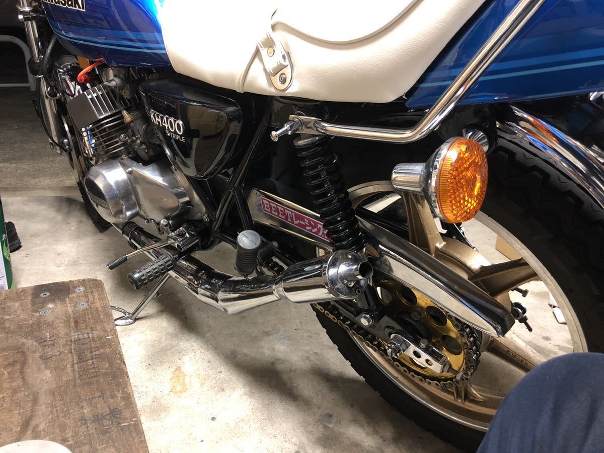 カワサキ KH400 チャンバー メーカー不明 当時 セレクト スガヤ キジマ