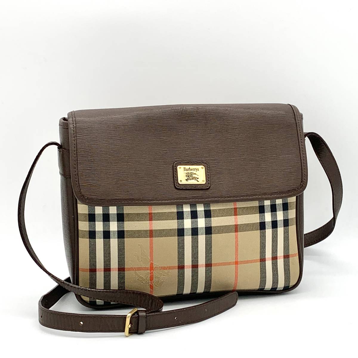 1円 Burberrys BURBERRY バーバリー ノバチェック ショルダーバッグ 