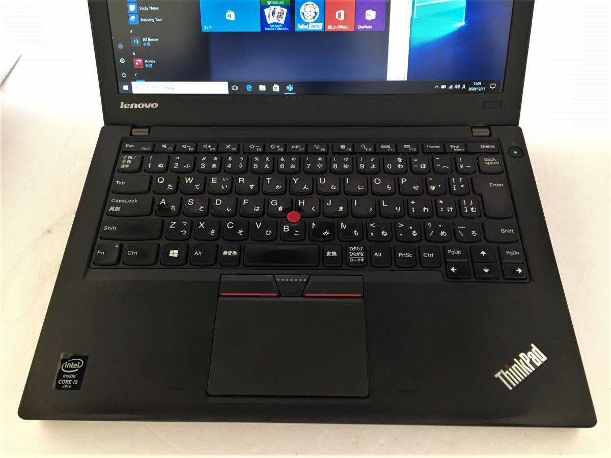 ThinkPad X250 Core i5 5300U Mem8GB SSD256GB 超高速☆無線