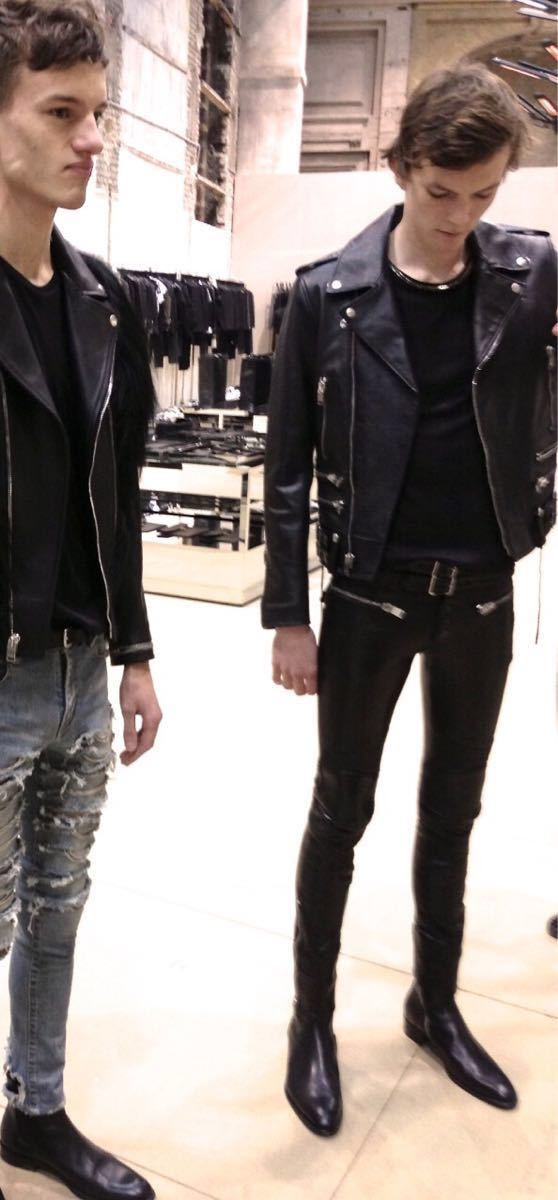 SAINT LAURENT 13aw サンローランパリ スミインク原型 レザー 
