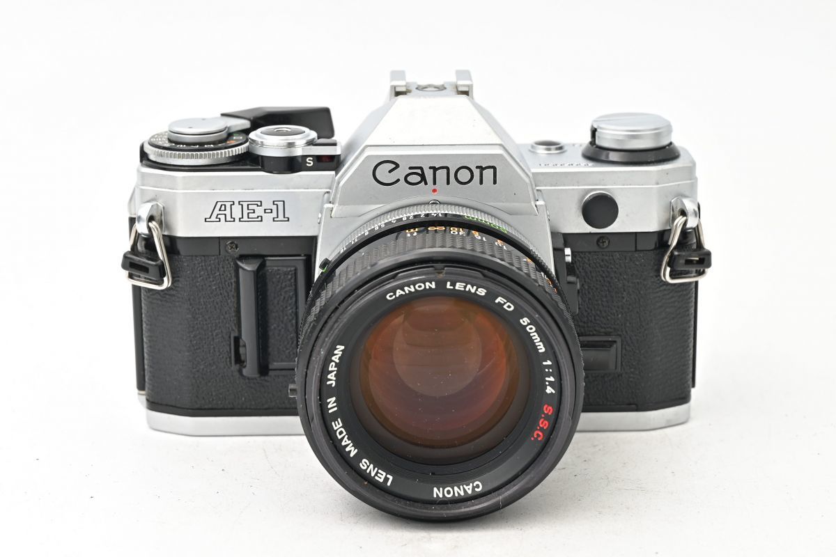 SALE，2026 05049cmrk Canon キヤノン AE-1 + FD 50mm F1.4 S.S.C 標準レンズ MF一眼レフ フイルムカメラ(キヤノン)｜売買されたオークション情報、yahooの商品情報をアーカイブ公開 - オークファン マニュアルフォーカス