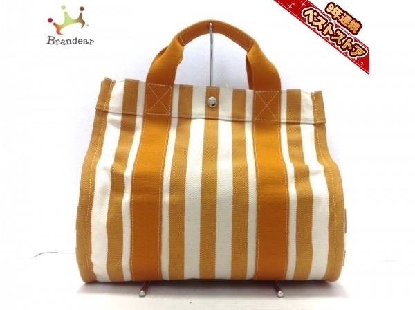 HERMES 　エルメス　カンヌpm　　トートバッグ　オレンジ系 エルメス HERMES トートバッグ カンヌPM キャンバス オレンジ