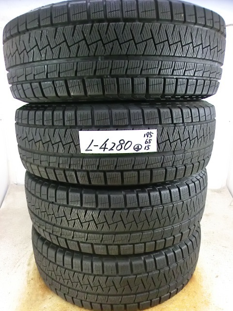 ブリヂストン 195/65r15ホイール付スタッドレスタイヤ 15インチ4本 NO.1 中古ブリヂストン スタッドレスタイヤ 195/65R15 4本！