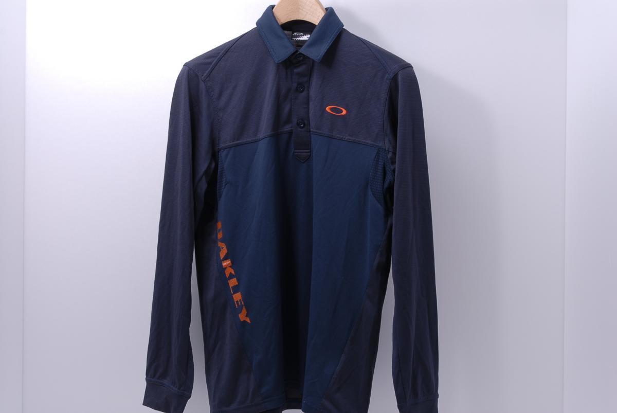 正規品，大人気 aday オークリー 長袖ポロシャツ 薄手 ストレッチ 紺&times;オレンジ/ドット柄 M ネコポス発送可 30985(オークリー)｜売買されたオークション情報、yahooの商品情報をアーカイブ公開 - オークファ シャツ