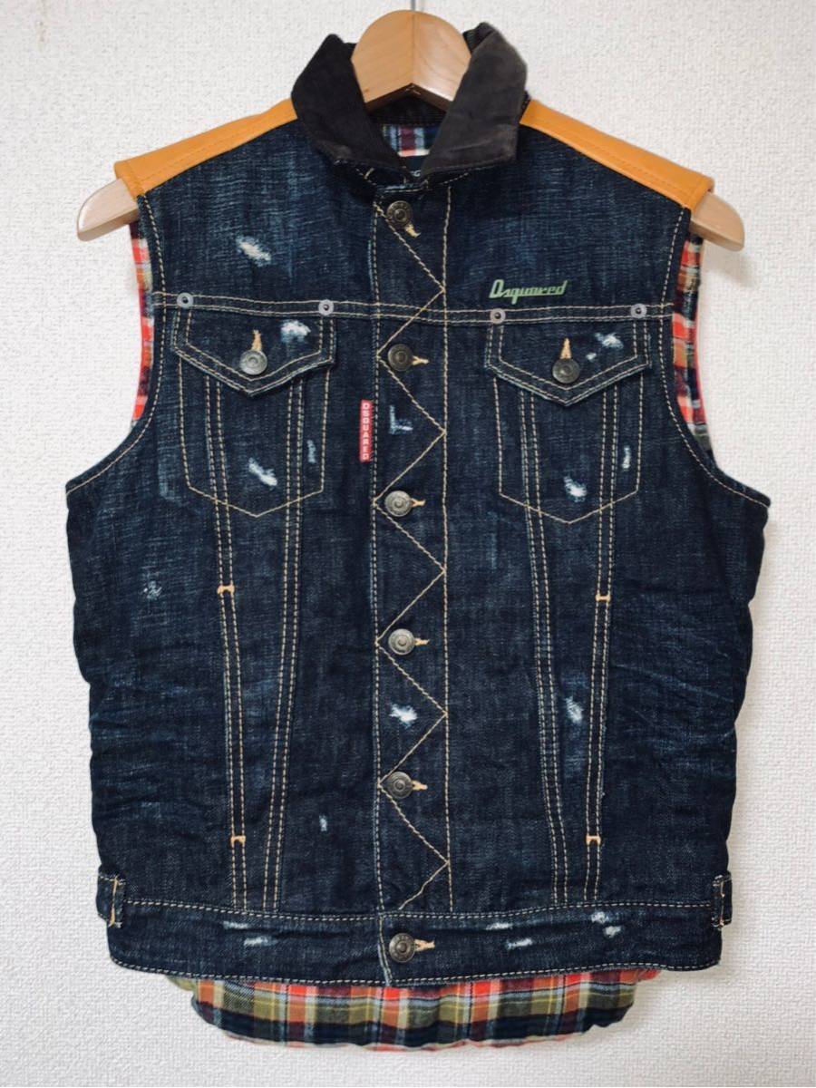 DSQUARED2 ディースクエアード ダウンベスト 44 スタッフ DSQUARED2 ディースクエアード ダウンベスト 44 スタッフ