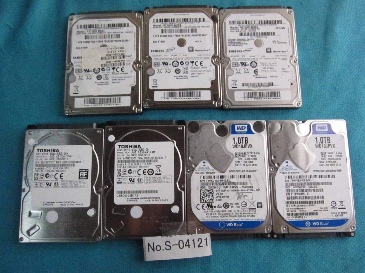 本物保証，最新作 S-04121☆ HDD/(メーカー 混在)/2.5インチ(1TB）/SATA /