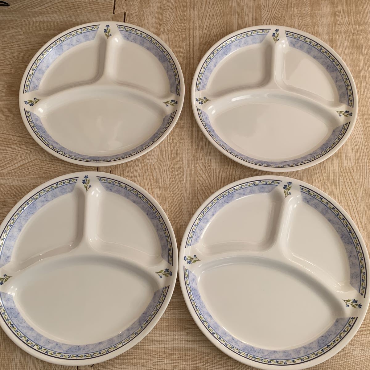 100%新品，高品質 品 コレール CORELLE ランチプレート 花柄 ランチ皿 ブルー 4枚セット 26センチ 割れにくい 軽量 食器 可愛い 食洗機(ランチプレート)｜売買されたオークション情報、yahooの商品情報をアーカイ プレート、皿