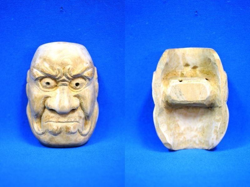 翁 鬼 女 ミニチュア面 木製 木彫り 能面 小さなお面 8個セット 品 