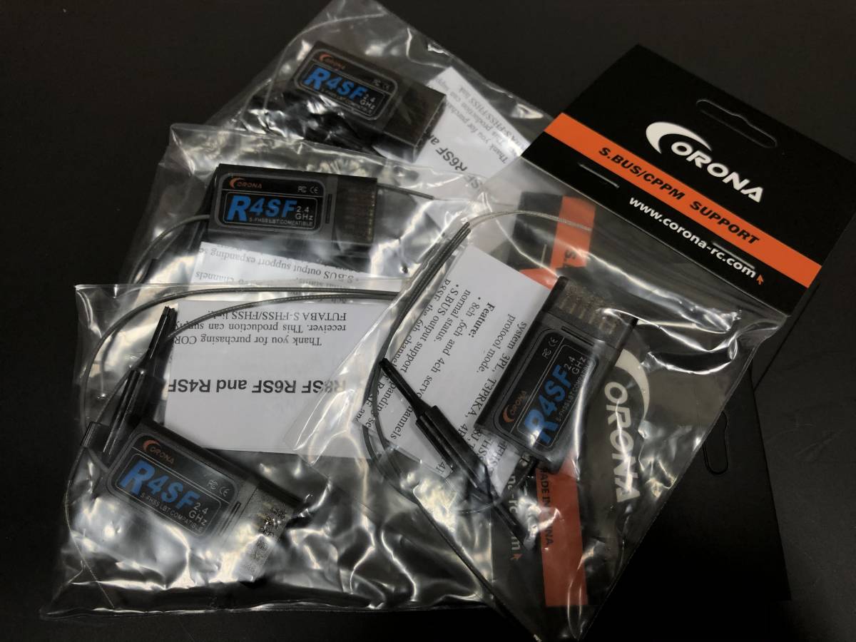 ★新品、4個セット★2.4G FutabaフタバS-FHSS互換 CORONA R4SF-B受信機【4PL 3PV 4PV 4PM 4PX 7PX対応】日本語取説★検索：203 314 334 #33