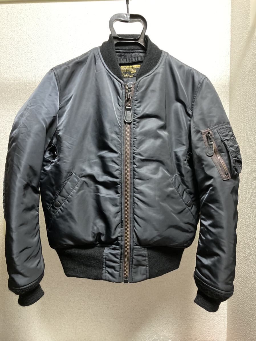 AVIREX アヴィレックス ビンテージ MA-1 黒 ブラック Mサイズ No