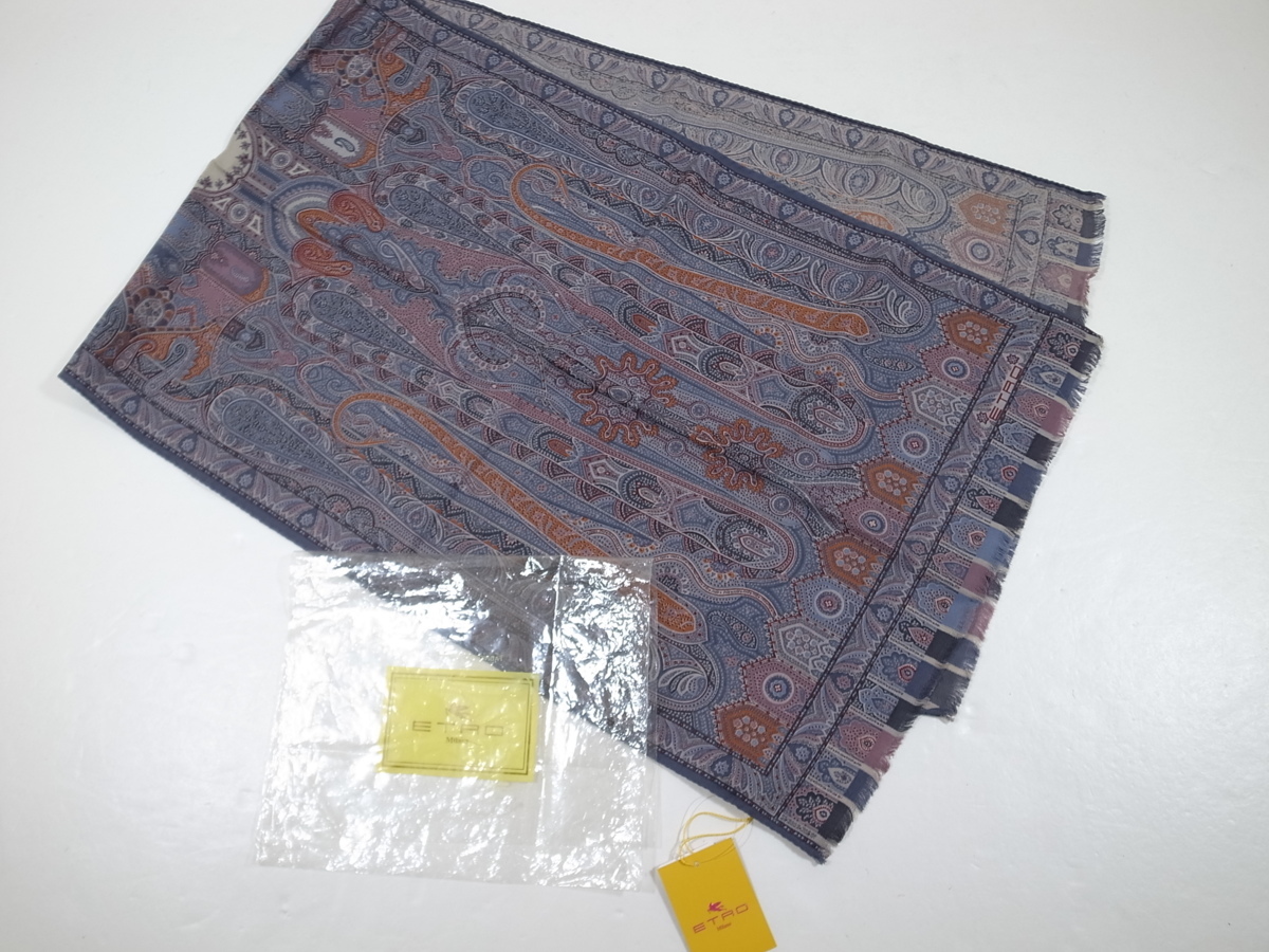 2025，送料無料 ETRO エトロ ウール&times;シルク ストール スカーフ(その他)｜売買されたオークション情報、yahooの商品情報をアーカイブ公開 - オークファン その他