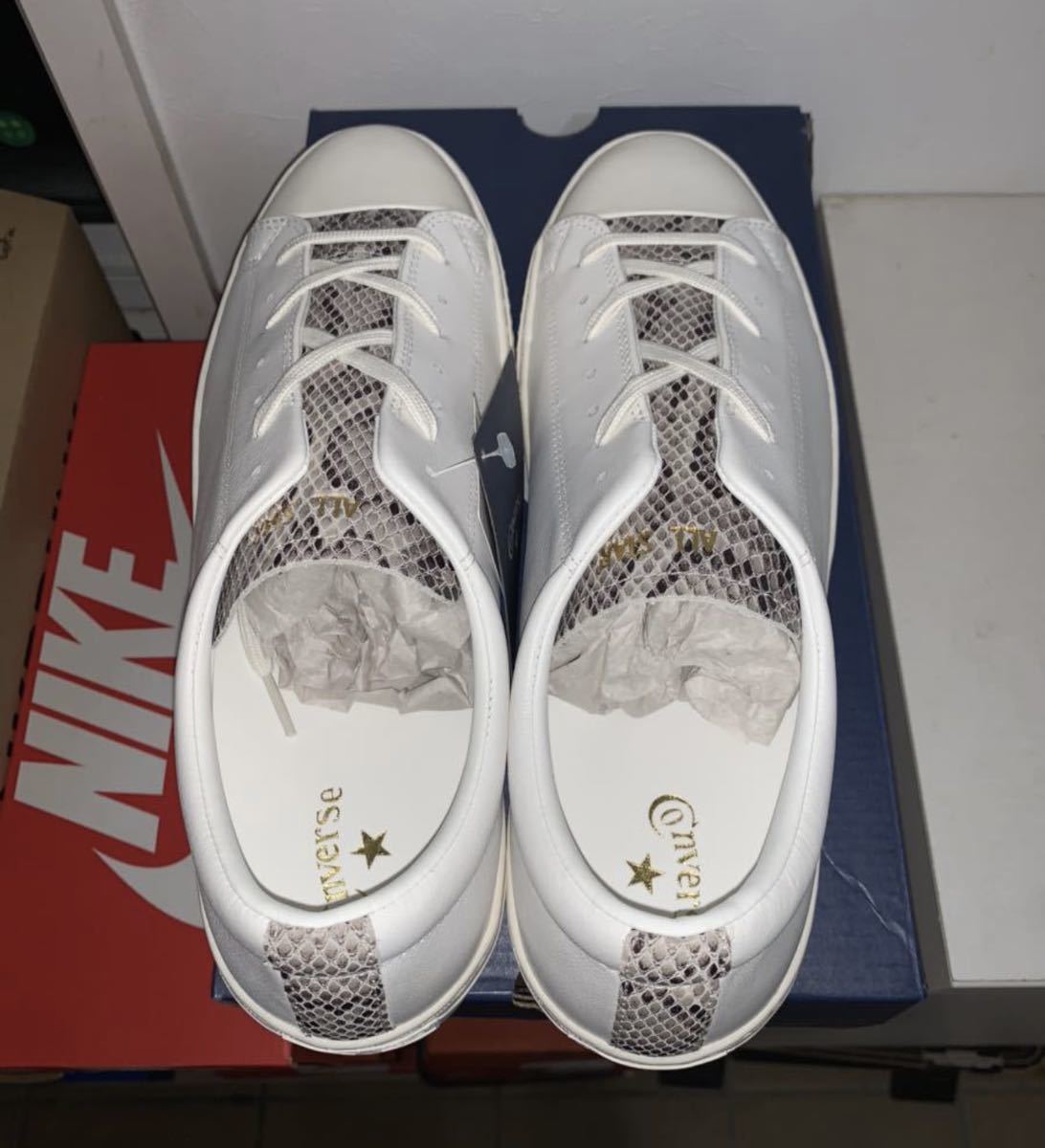 26.5cm 正規品 CONVERSE レザーオールスター コンバース メンズ 白 