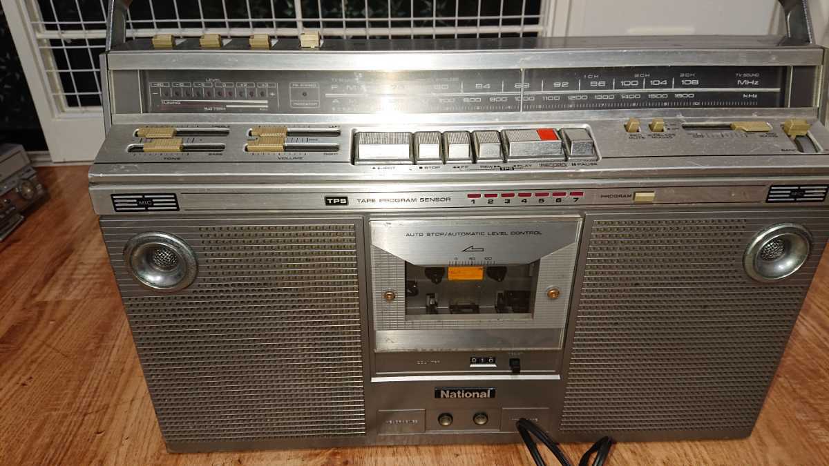 National ナショナル RX-5300 ラジカセ FM/AMステレオラジオカセットレコーダー★電源コード付き★昭和 アンティーク 現状品ジャンクで