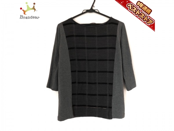 ファビアーナフィリッピ FABIANA FILIPPI 長袖カットソー サイズ42 L - グレー×ダークグレー×黒 レディース 美品 トップス