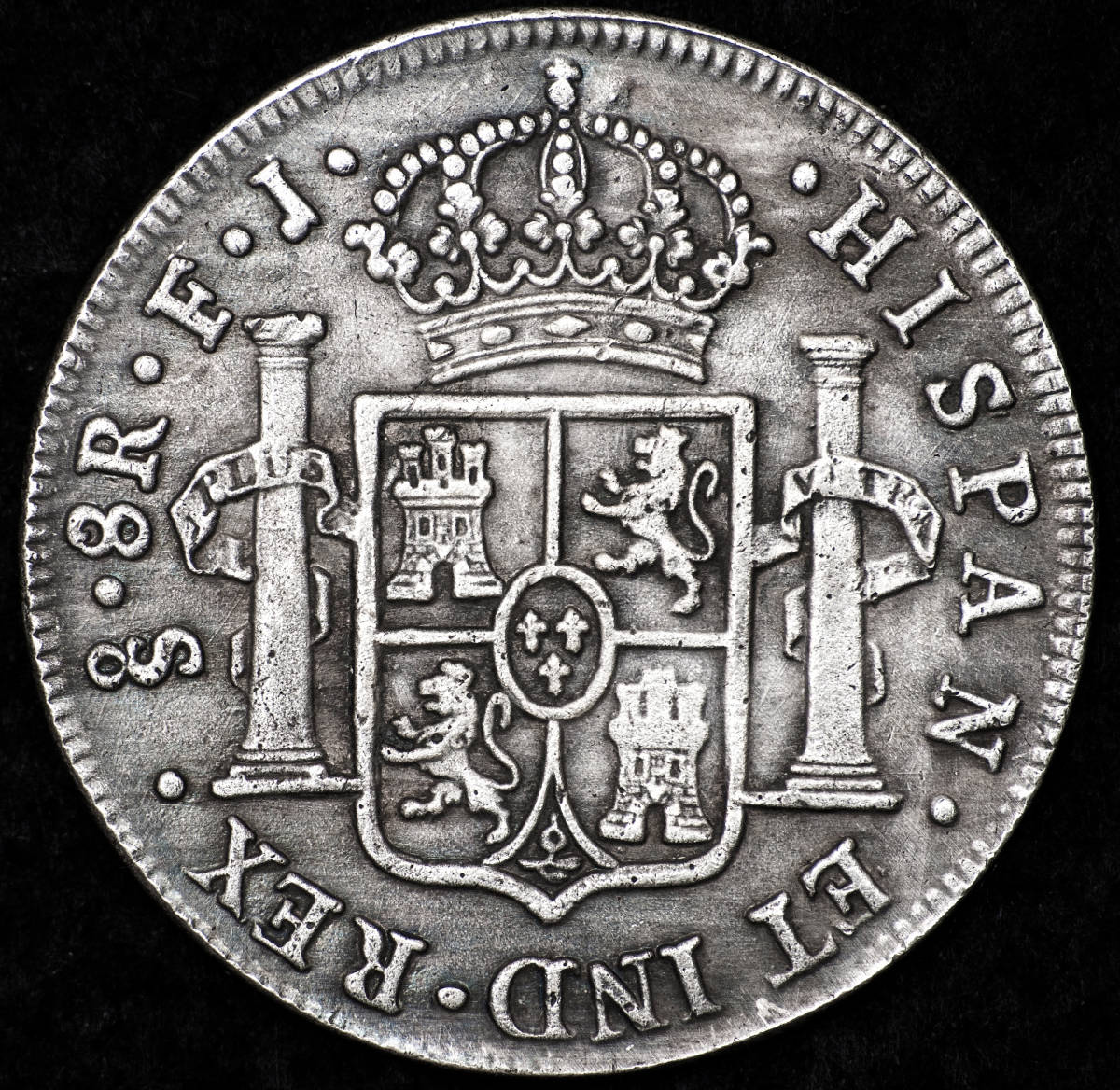 3 224）スペイン フェルナンド7世 8レアル 銀貨 1813年 直径39㎜ 量目