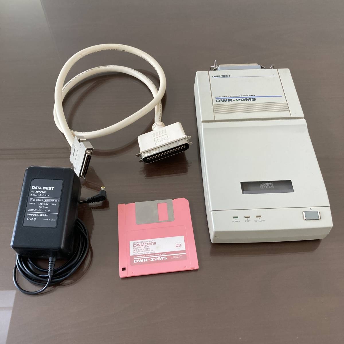 Vintage Mac ジャンク出品 DATAWEST CD-ROM drive UNIT DWR-22MS 漢字Talkのインストールに ...
