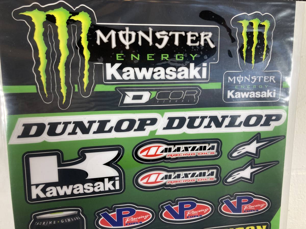 D'COR モンスターエナジー カワサキ ロゴ ステッカー デカール MONSTER ENERGY KAWASAKI RACING DECAL SHEET 29枚セット 新品未使用 Kawasaki ステッカー モンスターエナジー モンスターエナジー×Kawasakiマーク&frasl;Ninja 2枚セット のパーツレビュー
