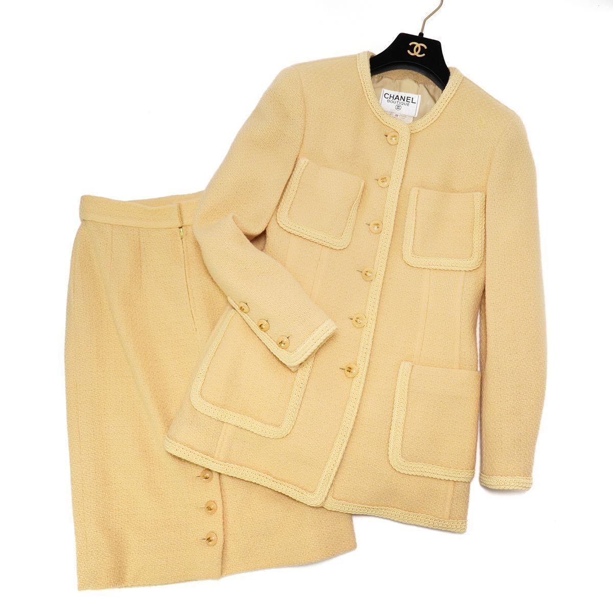 激レア vintage CHANEL 93C ブレードトリミング ツイードジャケット  