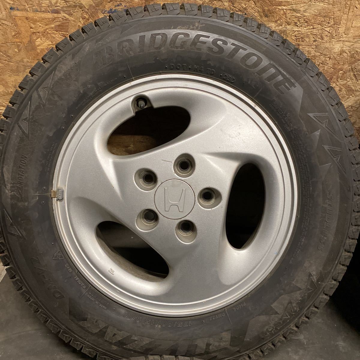 バリ山 HONDA ホンダ 純正 Z ゼット 15インチ 5J +45 175/80R15 