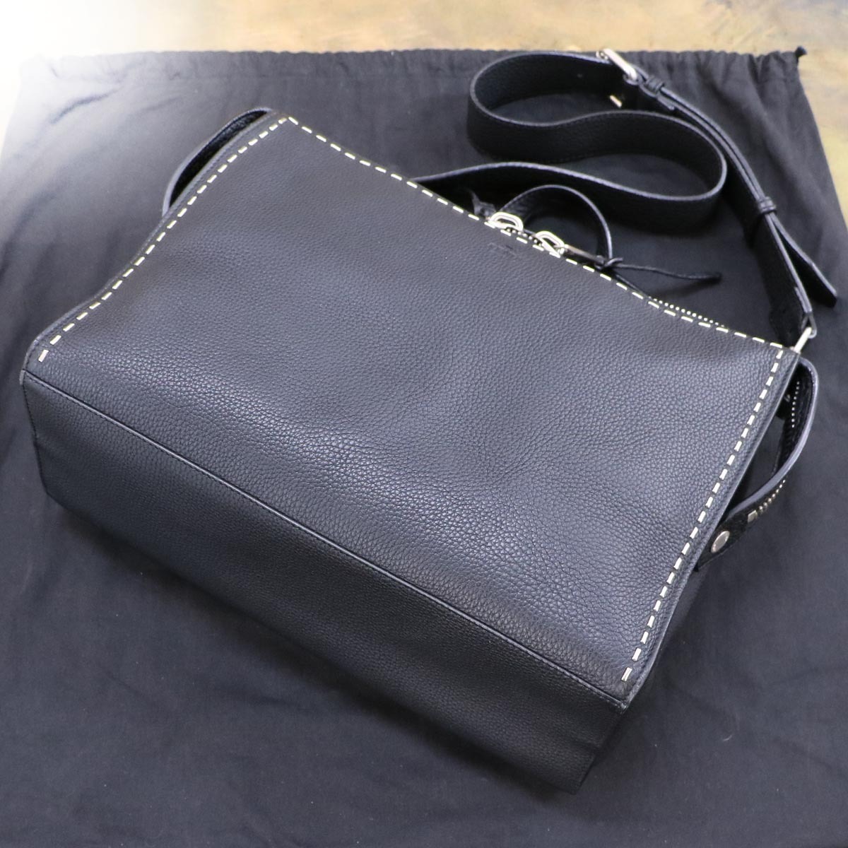 希少 美品 フェンディ セレリア ハンドバッグ トート レザー 