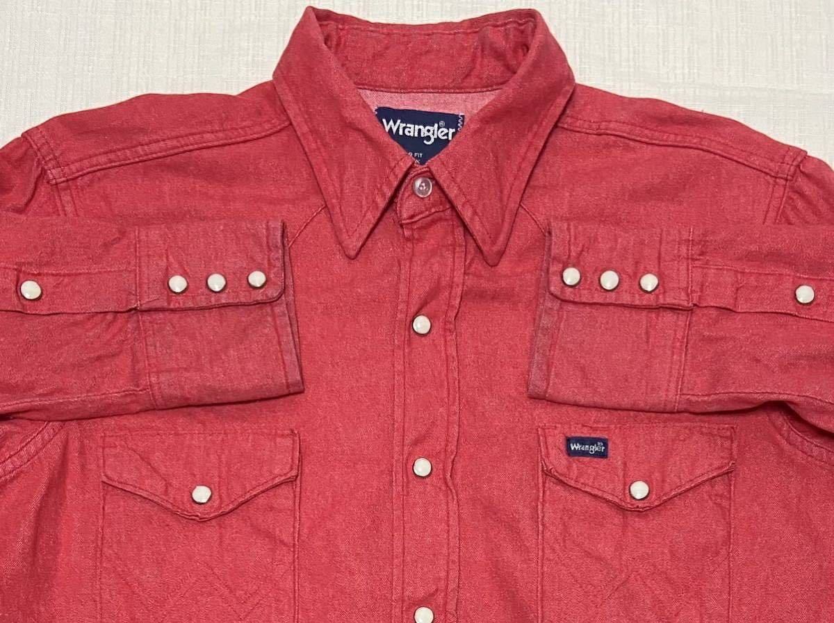 希少 赤 デニム オリジナル 80sビンテージ ラングラー USA製 レッド  