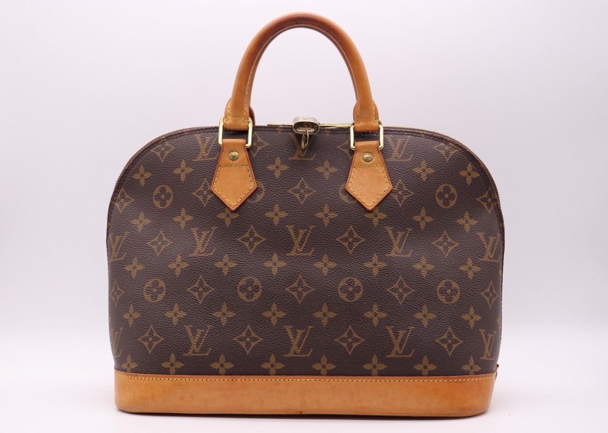 【中古美品】LOUIS VUITTON ルイ ヴィトン モノグラム アルマ ハンドバッグ トートバッグ M51130 鍵付き 状態良好【漂亮】 1円～