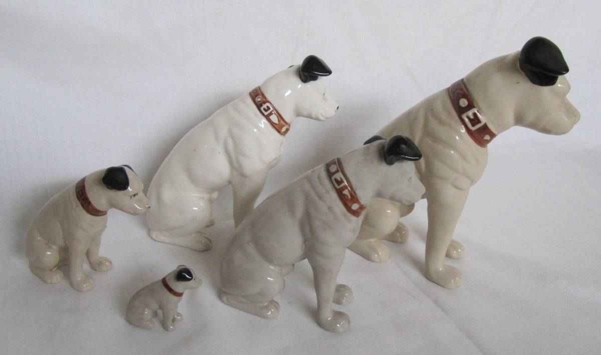 昭和レトロ ニッパー 犬 5体 大小色々まとめて ビンテージ ビクター犬