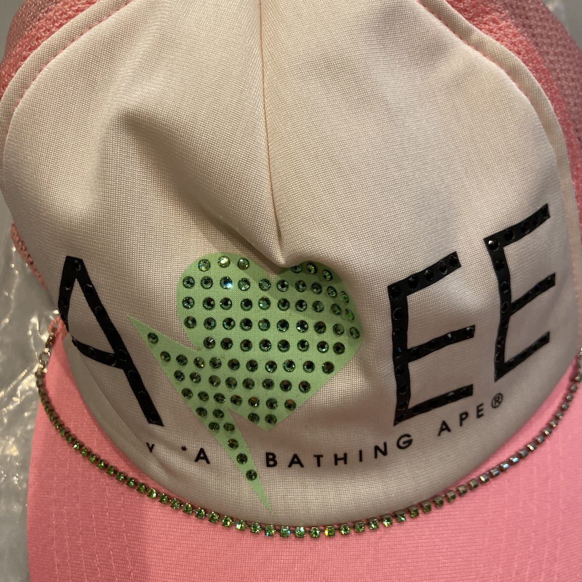 A BATHING APE BAPE マイロ カモフラ スワロフスキー メッシュ 