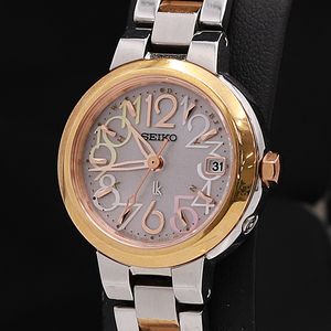 稼働】セイコー ルキア 腕時計 電波ソーラー 1B22-0AK0 アラビア文字