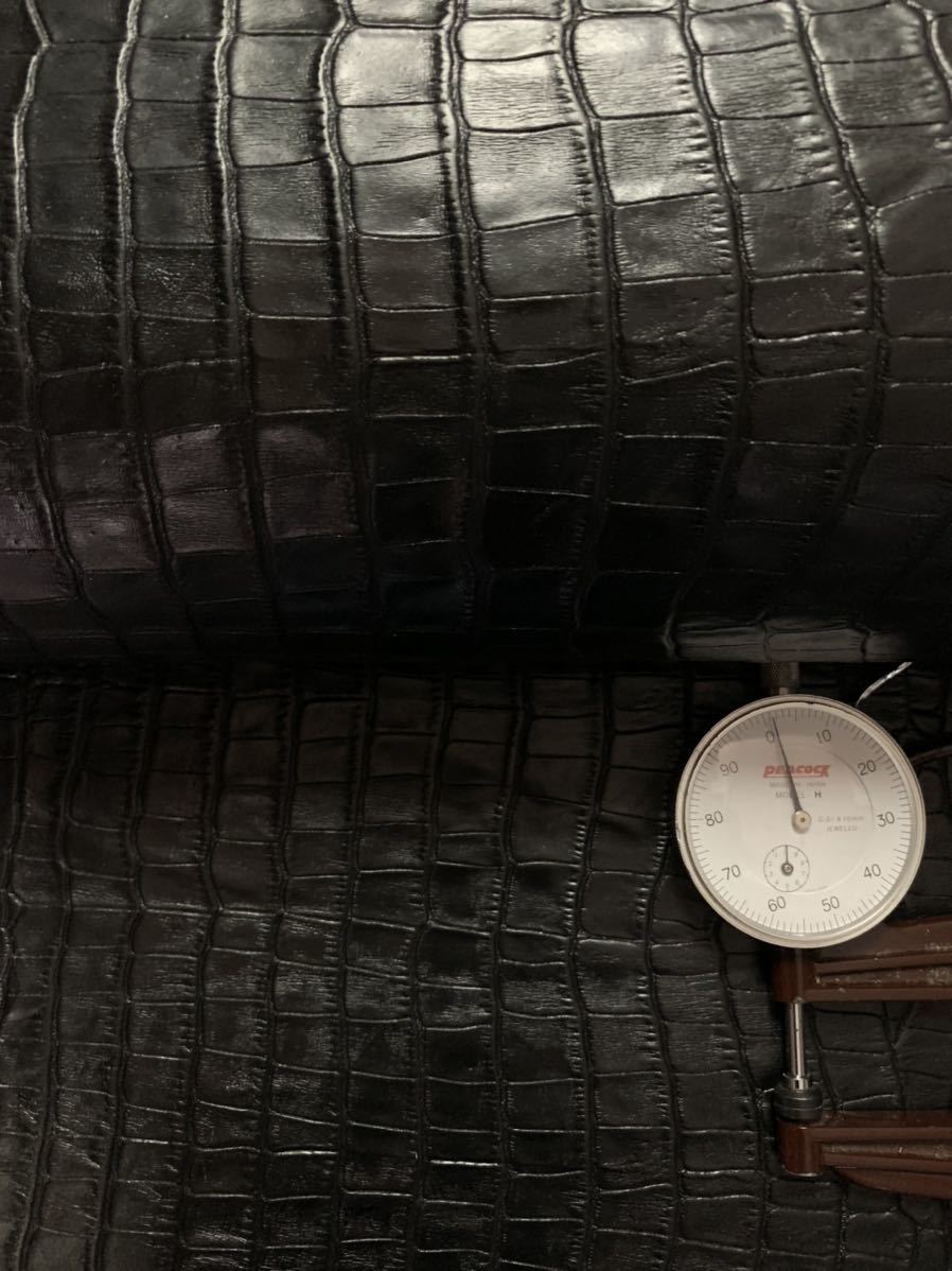 型押し ヌメ革 レザークラフト クロコダイル | A4 姫路 染料染め