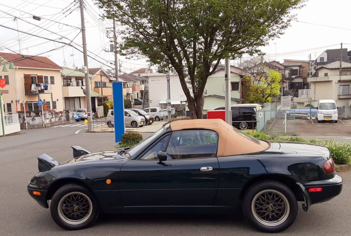 美車 ユーノスロードスター Vスペシャル MT グリーン コンバーチブル 