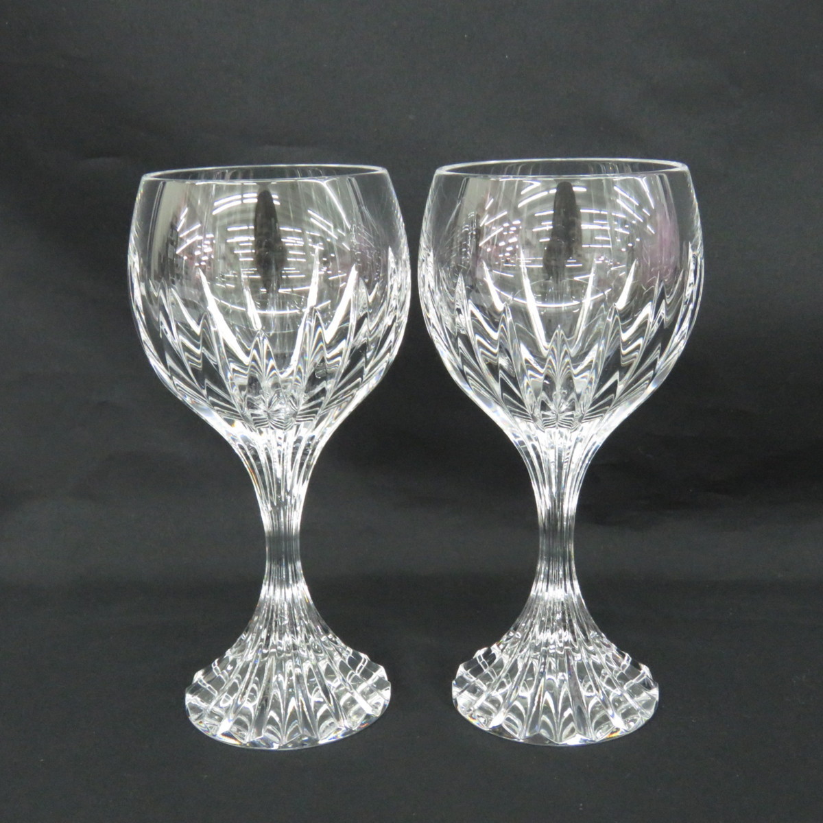 美品】Baccarat バカラ マッセナ ワイングラス ペア(2客)セット 