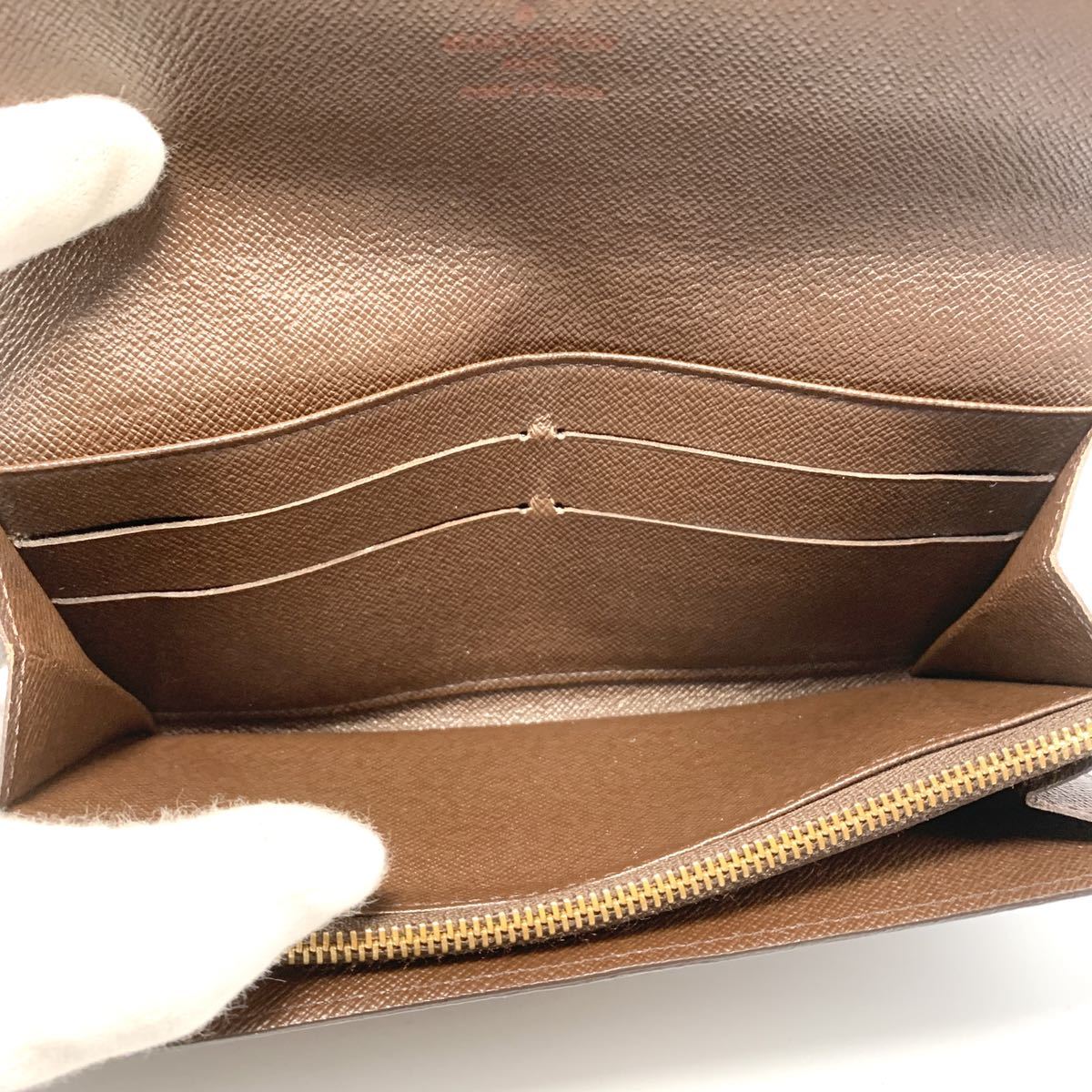 1円 LOUIS VUITTON ルイヴィトン ダミエ ポルトフォイユ サラ ZIP 2