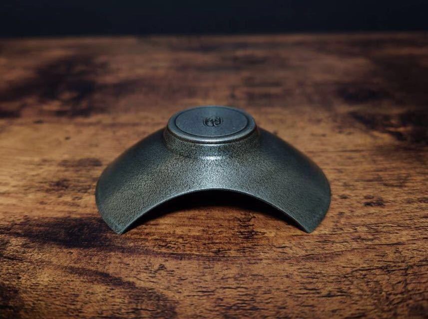 豊富な，送料無料 時代 錫 小茶托【宗記】底款 五客 小振り茶托