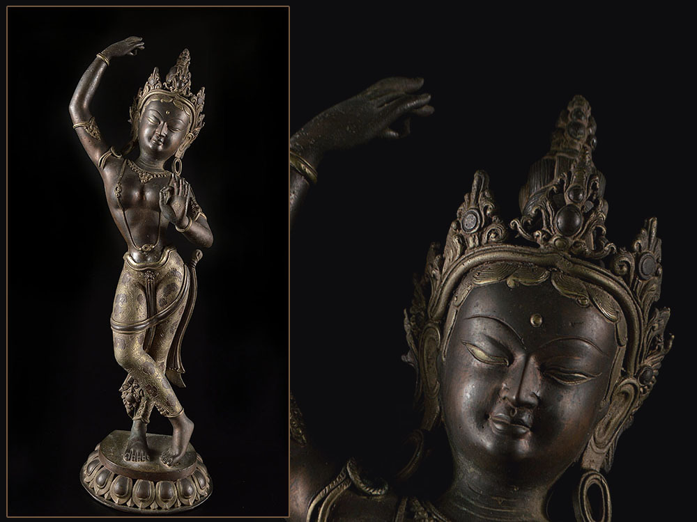 唐物 中国古玩 仏像 仏教美術 チベット仏 時代物 チべット仏 古玩